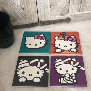 Hello Kitty Ceramic Halloween Coasters
